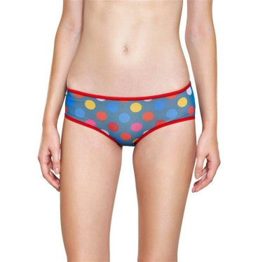 Majtki Happy Socks - Figi Big Dots Mesh Navy Blue