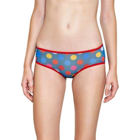 Majtki Happy Socks - Figi Big Dots Mesh Navy Blue