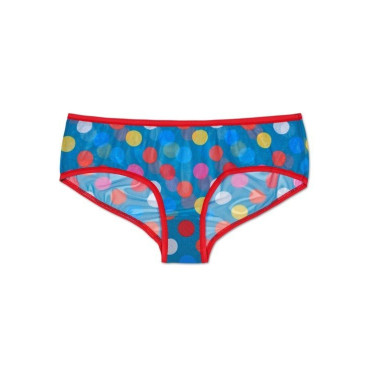 Majtki Happy Socks - Figi Big Dots Mesh Navy Blue