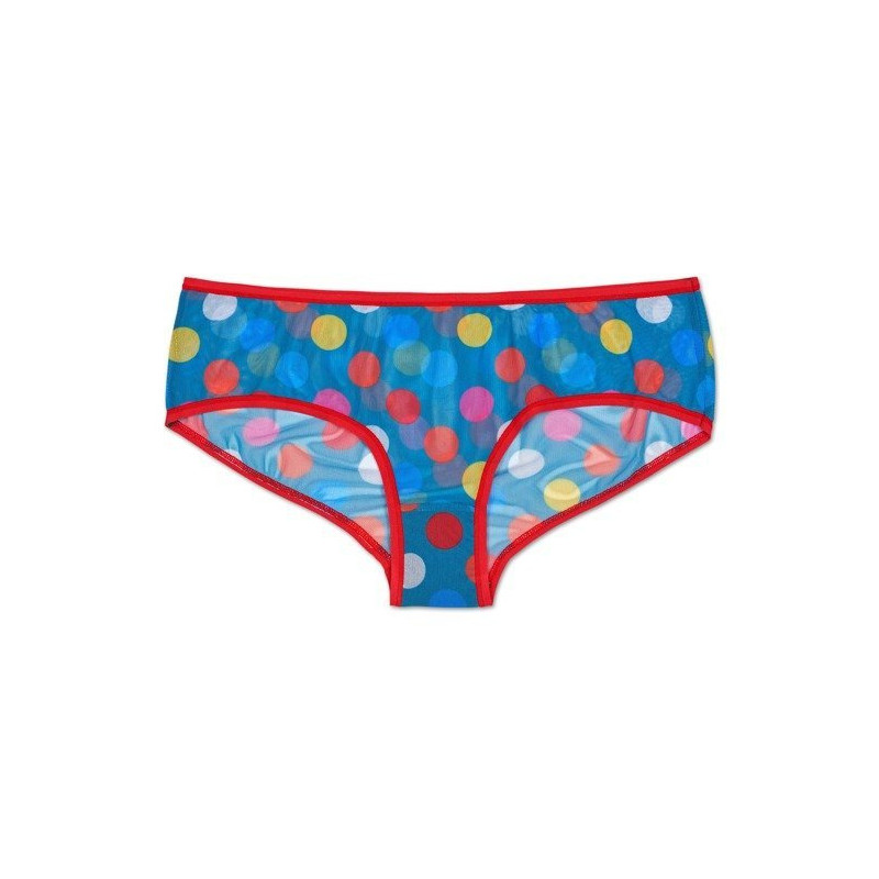 Majtki Happy Socks - Figi Big Dots Mesh Navy Blue