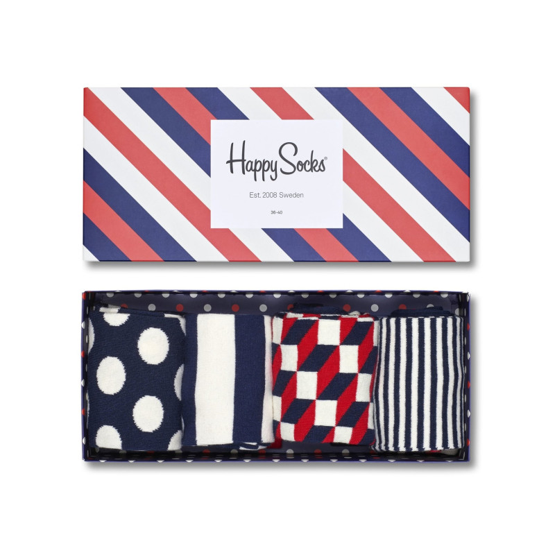 Skarpety Happy Socks - Classic Navy Gift Box (4 pary)