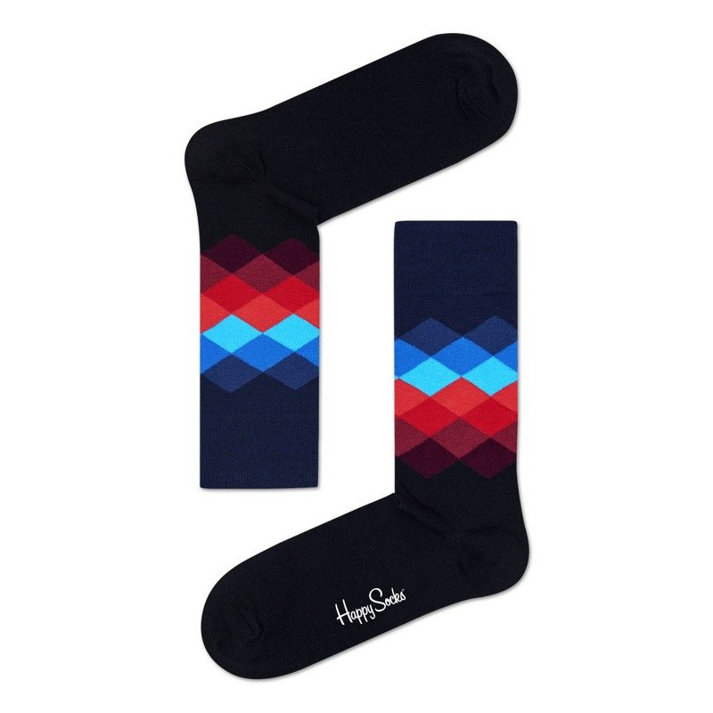 Skarpety Happy Socks - Faded Diamond Black