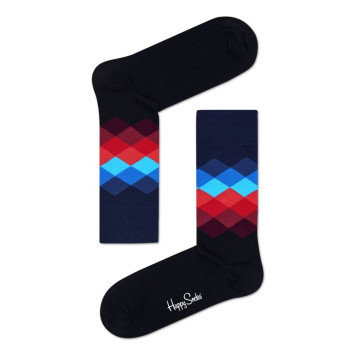 Skarpety Happy Socks - Faded Diamond Black