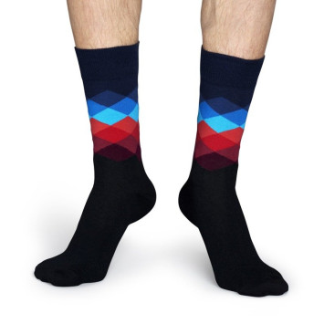 Skarpety Happy Socks - Faded Diamond Black