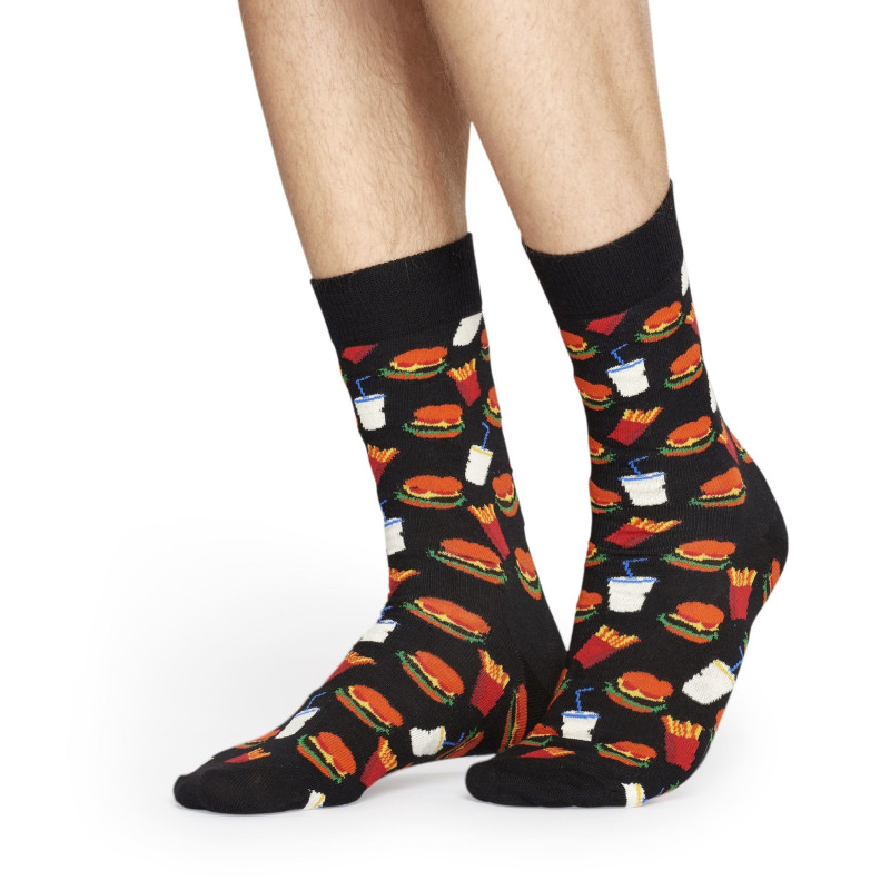 Skarpety Happy Socks - Hamburger Black