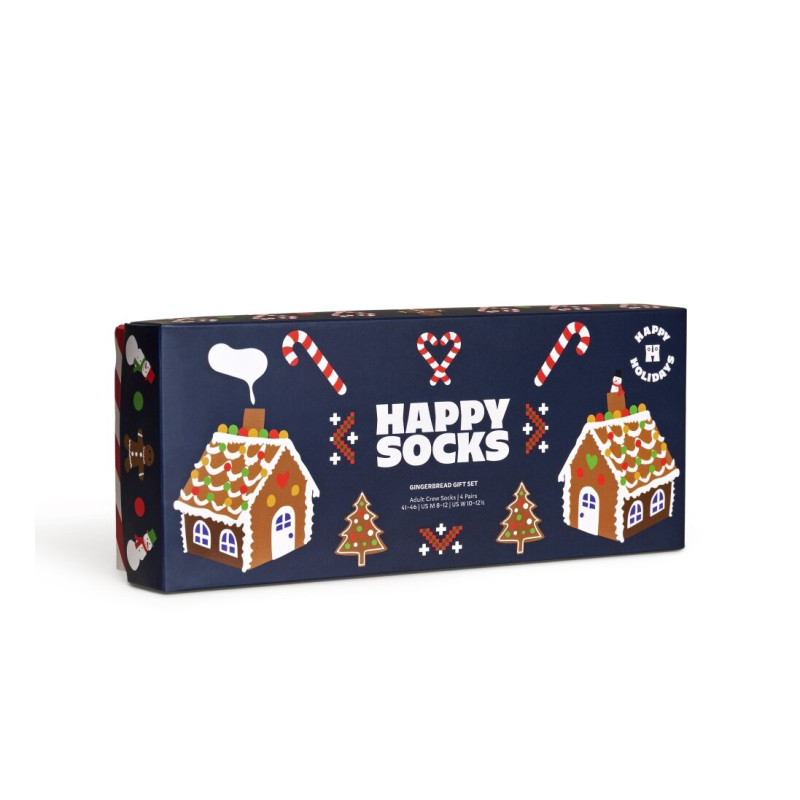 Świąteczne Skarpety Happy Socks -  Gingerbread Gift Set (4 pary)