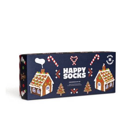 Świąteczne Skarpety Happy Socks -  Gingerbread Gift Set (4 pary)
