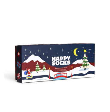 Świąteczne Skarpety Happy Socks -  Santa's Workshop (4 pary)