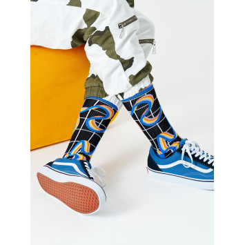 Skarpetki Happy Socks Squiggly Rainbow - (black)