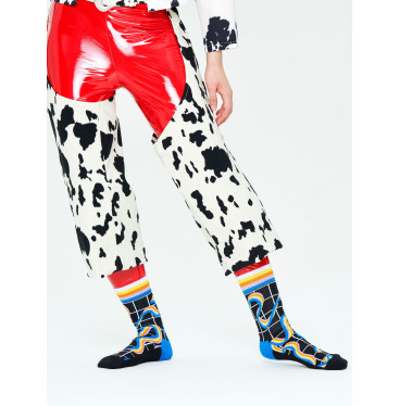 Skarpetki Happy Socks Squiggly Rainbow - (black)