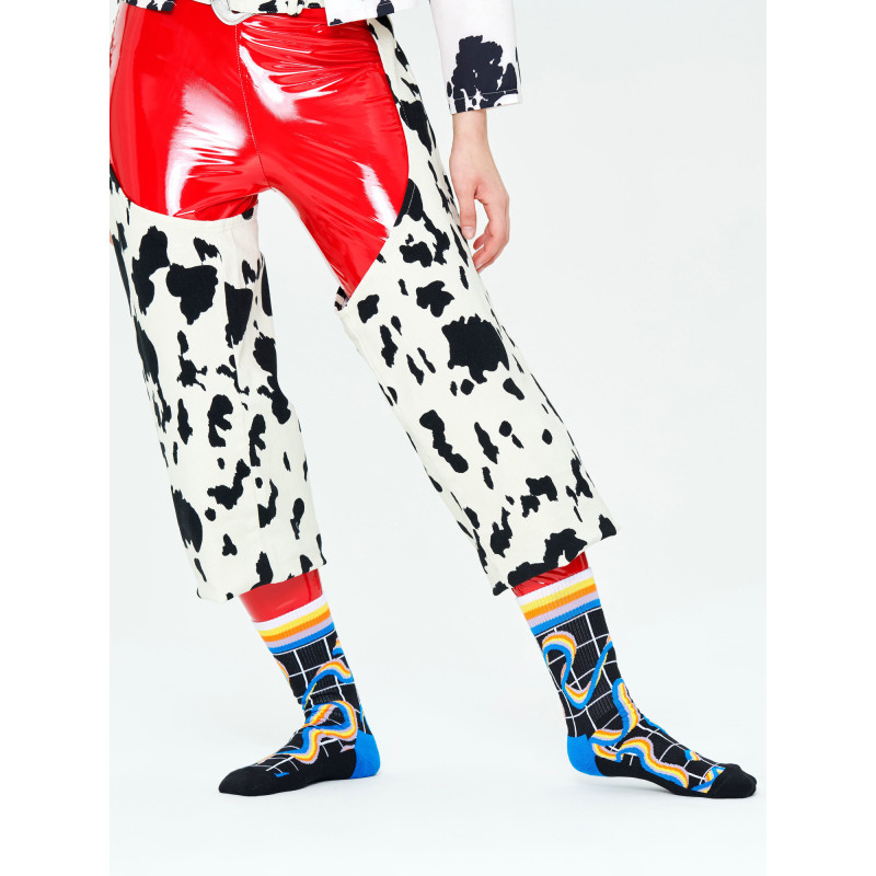 Skarpetki Happy Socks Squiggly Rainbow - (black) Skarpetki Happy Socks Squiggly Rainbow - (black)