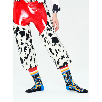 Skarpetki Happy Socks Squiggly Rainbow - (black)