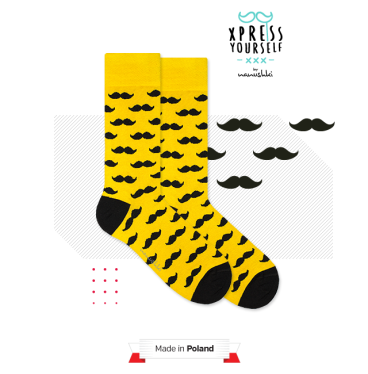 Skarpety Nanushki - Mr. Yellow Mustache