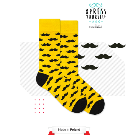 Skarpety Nanushki - Mr. Yellow Mustache