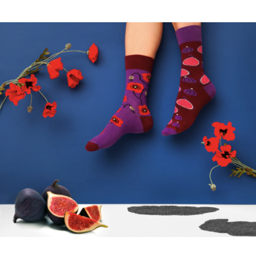 Kolorowe skarpetki - Figa z makiem