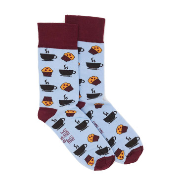 Kolorowe skarpetki - Kawa i muffinki