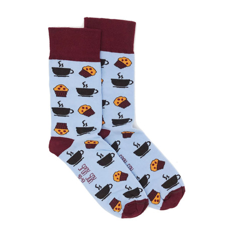 Kolorowe skarpetki - Kawa i muffinki
