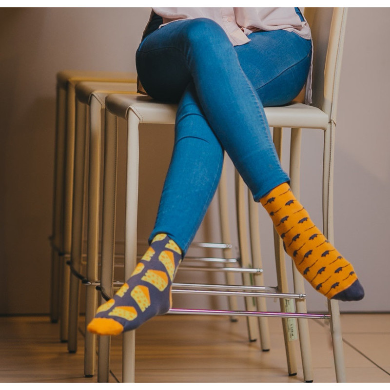 Kolorowe skarpetki - Mysz i ser Kolorowe skarpetki - Mysz i ser