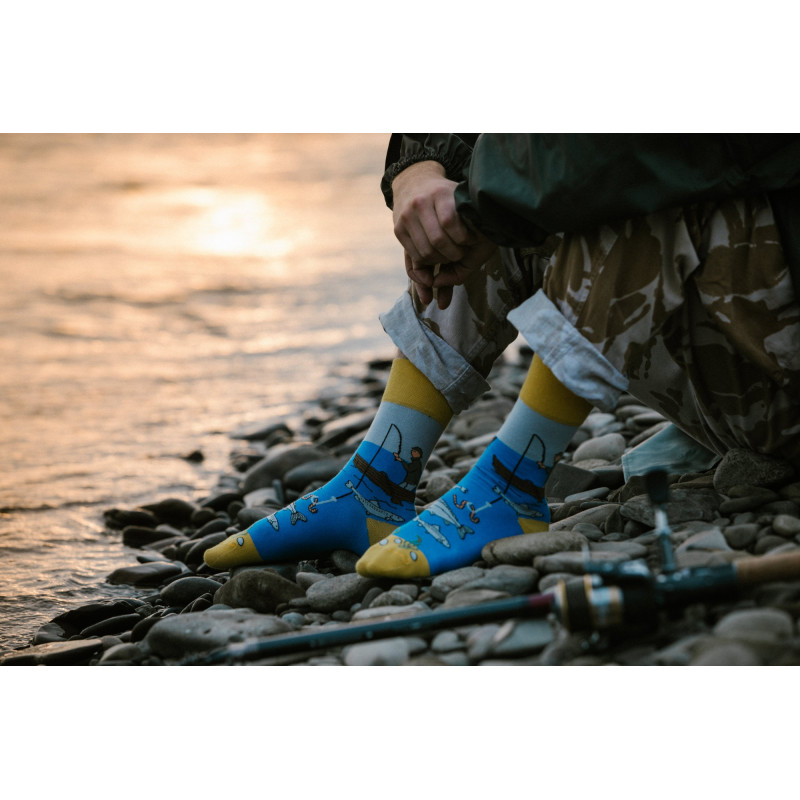 Kolorowe skarpetki - Wędkarz