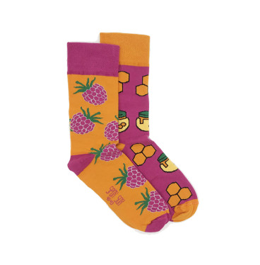 Kolorowe skarpetki - Miód, malina