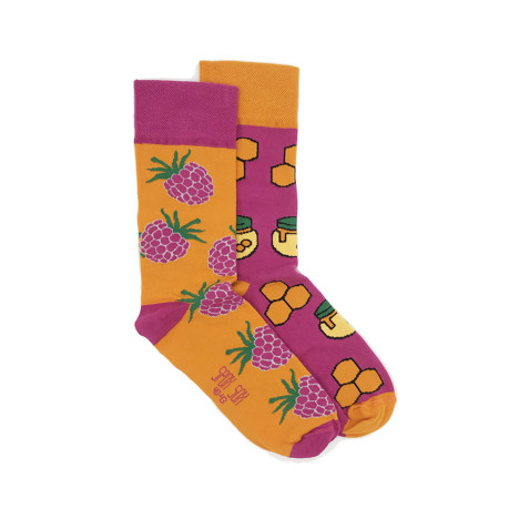 Kolorowe skarpetki - Miód, malina