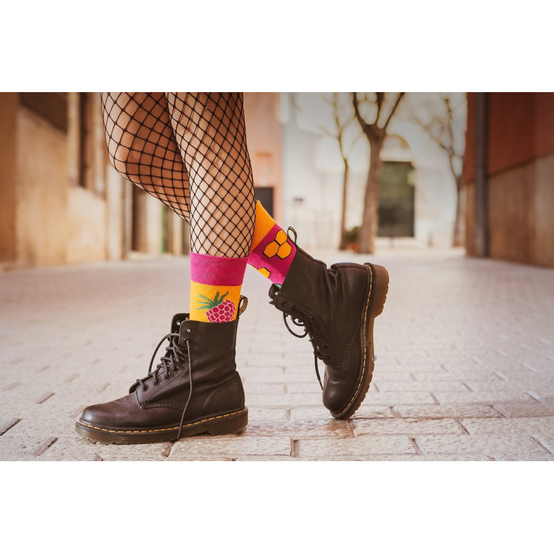 Kolorowe skarpetki - Miód, malina