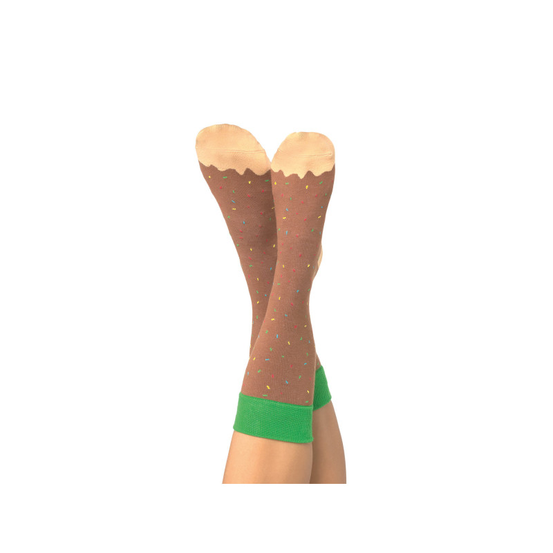 Kolorowe skarpetki Doiy Design - Doughnut  Socks Brown