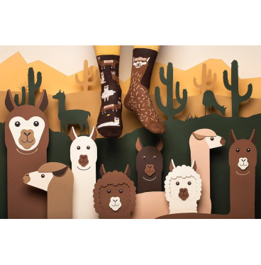 Kolorowe skarpetki - Fluffy Alpaca