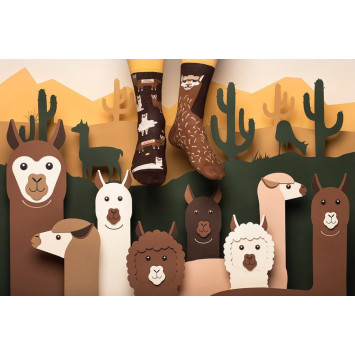 Kolorowe skarpetki - Fluffy Alpaca