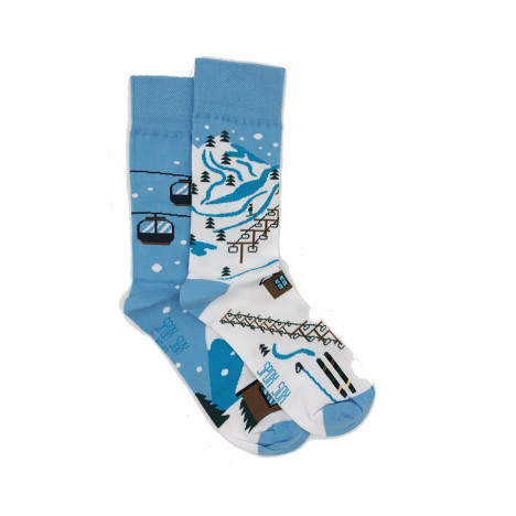 Kolorowe skarpetki - Stok narciarski