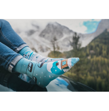 Kolorowe skarpetki - Stok narciarski