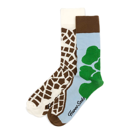 Wesoła żyrafa - kolorowe skarpetki