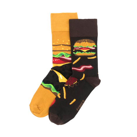 Burger - kolorowe skarpetki