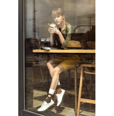 Kawa latte - kolorowe skarpetki dla kawosza