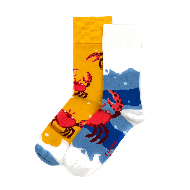 Morskie kraby - kolorowe skarpetki