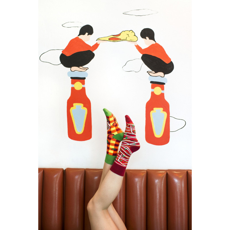 Spaghetti Bolognese - kolorowe skarpetki