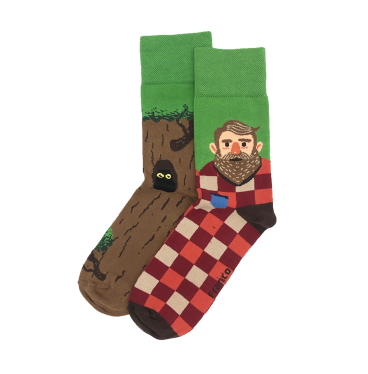 Brodaty drwal - kolorowe skarpetki