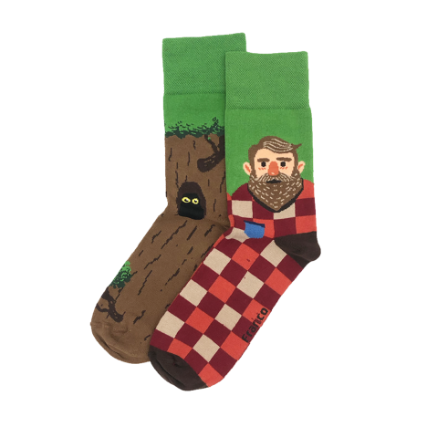 Brodaty drwal - kolorowe skarpetki