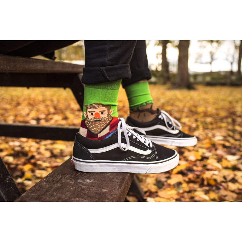 Brodaty drwal - kolorowe skarpetki