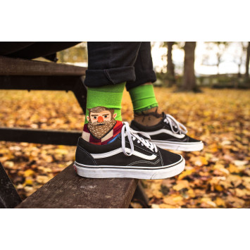 Brodaty drwal - kolorowe skarpetki