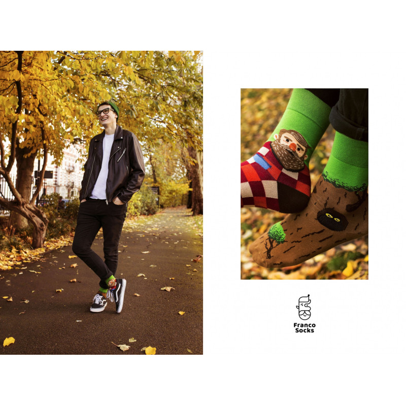 Brodaty drwal - kolorowe skarpetki