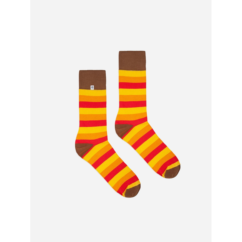 Kolorowe skarpetki - Stripes Yellow Orange