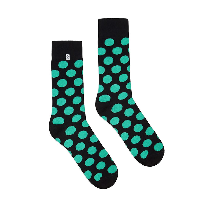 Kolorowe skarpetki - Dots Black Mint