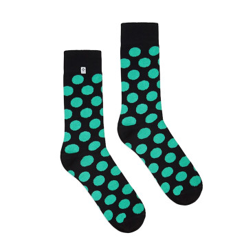 Kolorowe skarpetki - Dots Black Mint