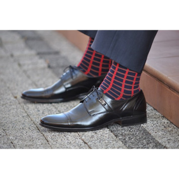 Kolorowe skarpetki - Czerwona Kratka