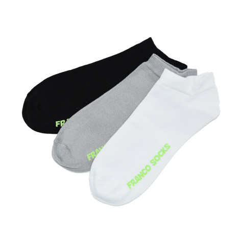 Stopki białe szare czarne / 3-pak