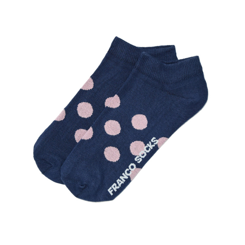 Kolorowe stopki damskie w różowe kropki / fioletowe Kolorowe stopki damskie w różowe kropki / fioletowe