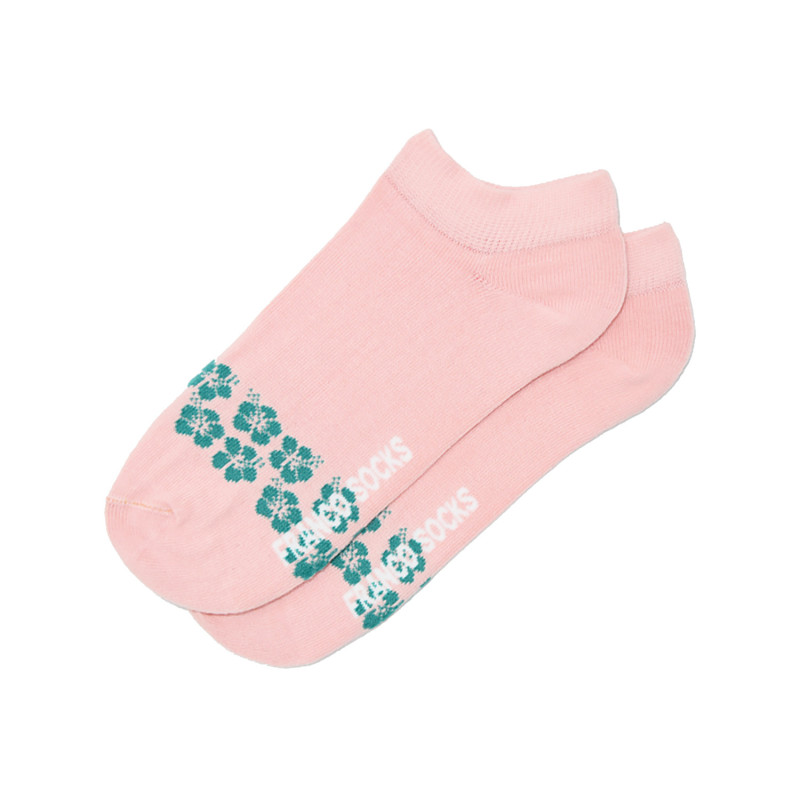 Kolorowe stopki damskie w kwiatki / różowe