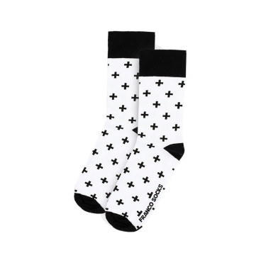 Skarpetki w czarne plusy / białe