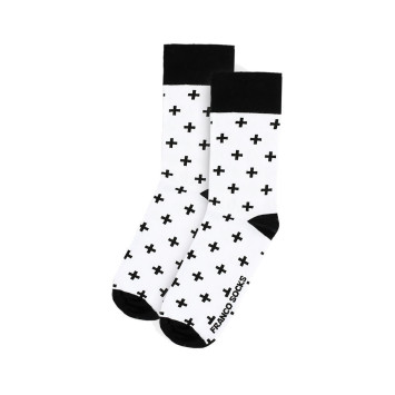 Skarpetki w czarne plusy / białe